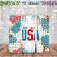 Party in the USA 20 Oz Skinny Tumbler Wrap - Sublimation Transfer - RTS