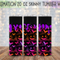 Neon Pumpkins 20 Oz Skinny Tumbler Wrap - Sublimation Transfer - RTS