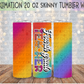Fourth Grade Teacher Rainbow Leopard 20 Oz Skinny Tumbler Wrap - Sublimation Transfer - RTS