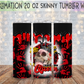 True Crime Queen 20 Oz Skinny Tumbler Wrap - Sublimation Transfer - RTS