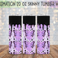 Butterfly Ghost 20 Oz Skinny Tumbler Wrap - Sublimation Transfer - RTS