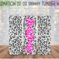 Neon Pink Mama Leopard 20 Oz Skinny Tumbler Wrap - Sublimation Transfer - RTS