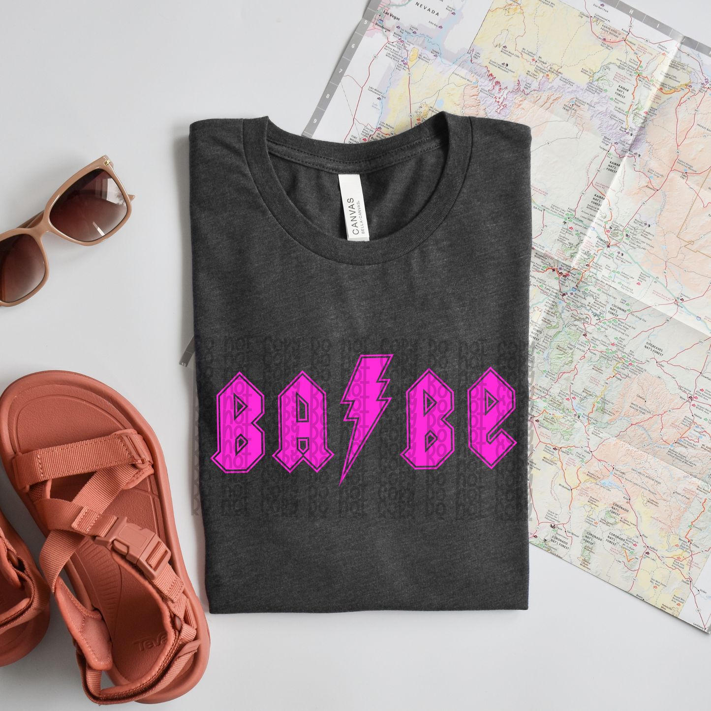 CLEARANCE Babe Lightning Bolt HOT PINK INK LOW HEAT Screen Print - RTS