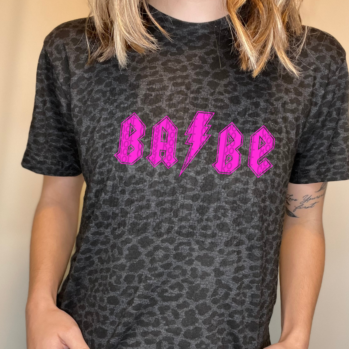 CLEARANCE Babe Lightning Bolt HOT PINK INK LOW HEAT Screen Print - RTS