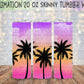 Pastel Summer 20 Oz Skinny Tumbler Wrap - Sublimation Transfer - RTS