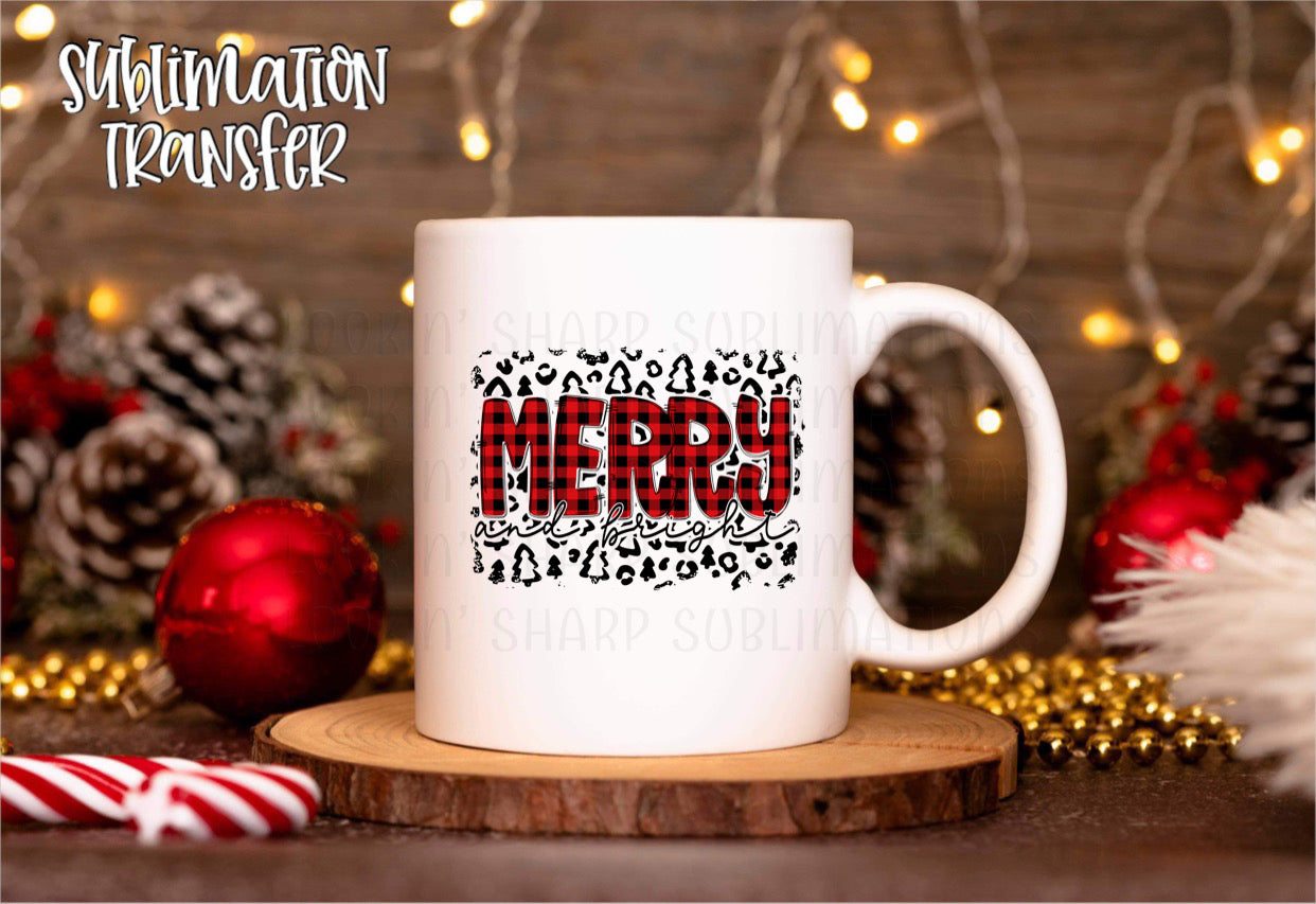 Merry and Bright - SUBLIMATION TRANSFER