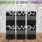 Black Glitter Leopard 20 Oz Skinny Tumbler Wrap - Sublimation Transfer - RTS