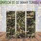 Camo Leopard 20 Oz Skinny Tumbler Wrap - Sublimation Transfer - RTS